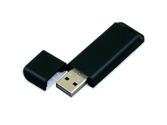 USB 2.0- флешка на 16 Гб с оригинальным двухцветным корпусом