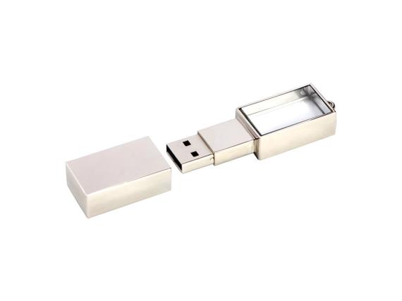 USB 2.0- флешка на 8 Гб кристалл в металле