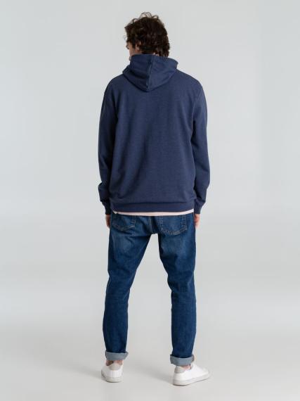 Толстовка с капюшоном унисекс Hoodie, синий меланж, размер 3XL