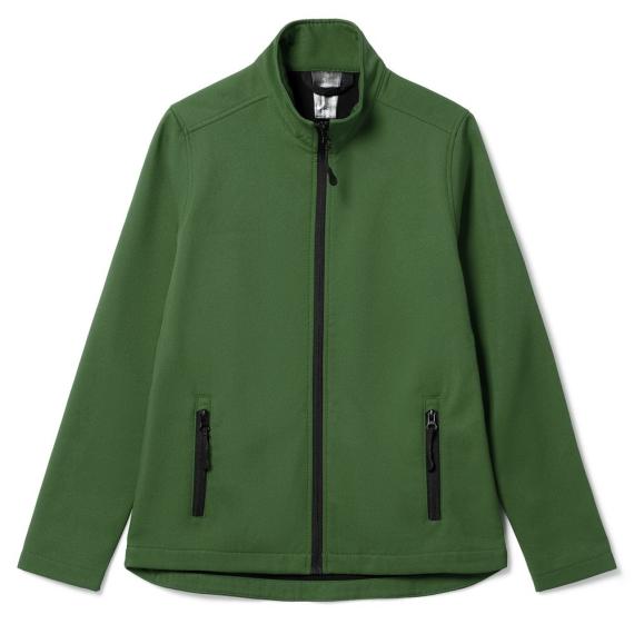 Куртка софтшелл женская Race Women, темно-зеленая, размер XXL