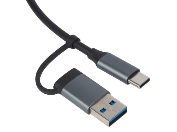 USB-хаб «Link» с коннектором 2-в-1 USB-C и USB-A, 2.0/3.0