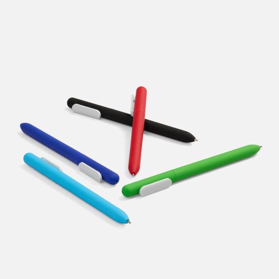 Ручка шариковая Swiper Soft Touch, красная с белым