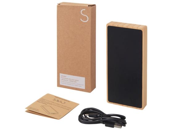 Внешний аккумулятор с подсветкой лого и солнечной панелью «Reedia S1», 10000 mAh