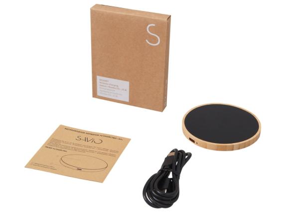 Беспроводное зарядное устройство с подсветкой лого «Reedia S3», 15 Вт