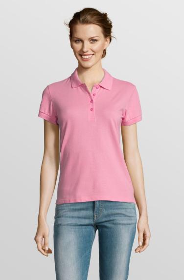 Рубашка поло женская People 210 "розовая орхидея", размер M