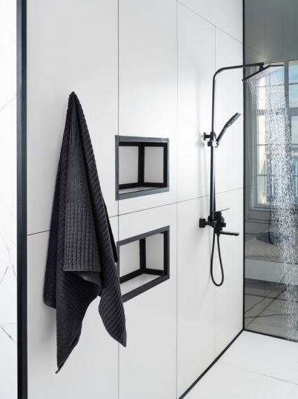 Полотенце Farbe, большое, темно-серое