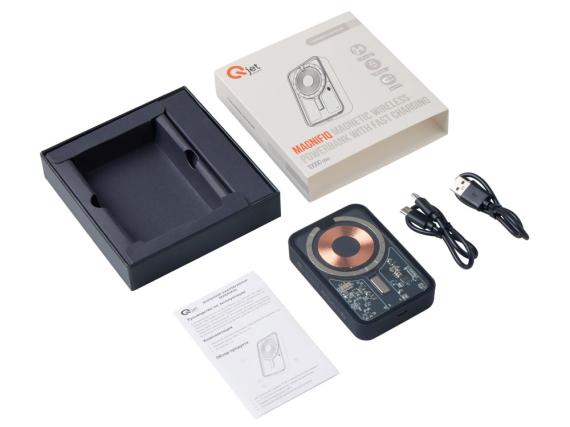 Беспроводной магнитный внешний аккумулятор с QC\PD «MagnifIQ», 10000 мАч, 15 Вт