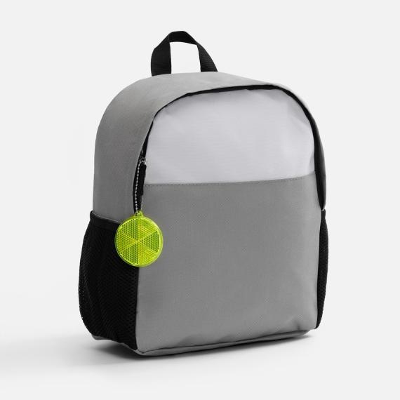 Пешеходный светоотражатель с цепочкой «Круг», неон-желтый