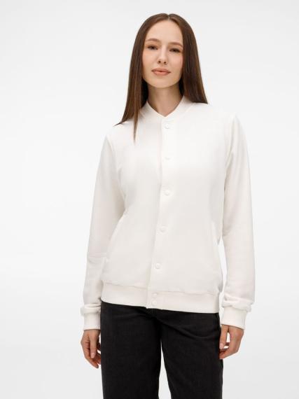 Бомбер унисекс Nuppu, молочно-белый, размер S