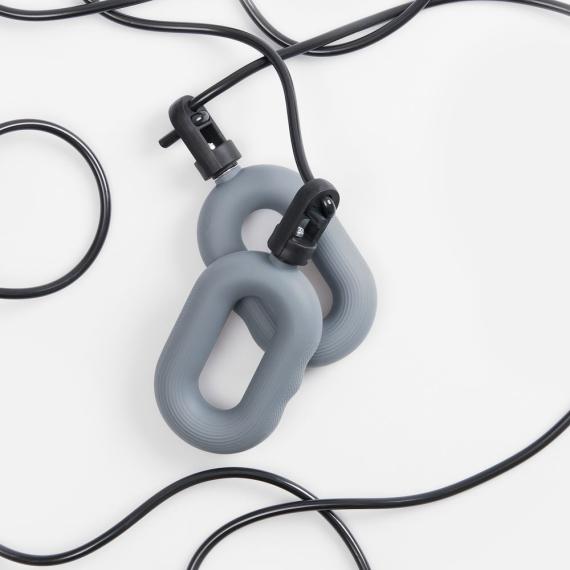 Мультифункциональная скакалка с эспандером Multi McFly, серая