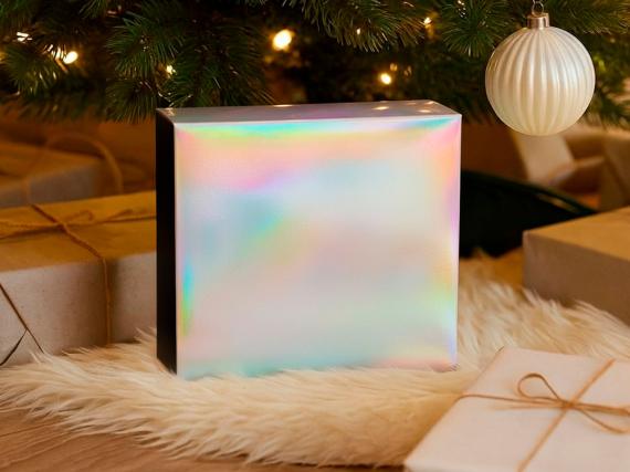 Подарочная коробка с голографическим шубером «Aurora», L