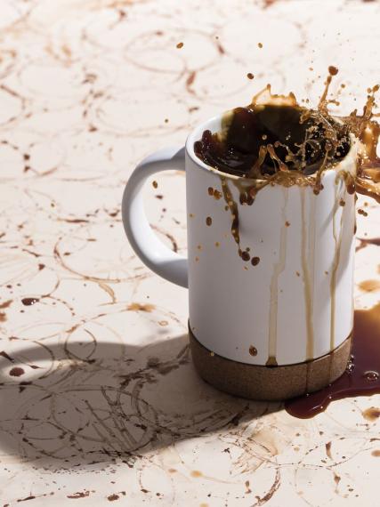 Кружка с пробковой подставкой Corky для сублимационной печати, матовая, белая