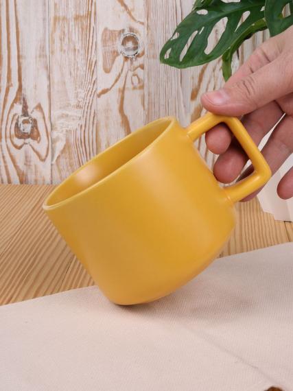 Чашка Jumbo в коробке матовая, желтая