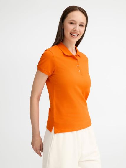 Рубашка поло женская People 210 оранжевая, размер XL