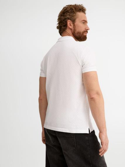 Рубашка поло мужская Brandy Men, белая с темно-синим, размер S