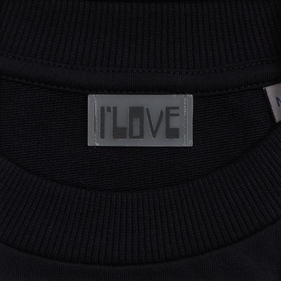 Футболка оверсайз с двойным рукавом Kosmos, черная, размер M/L