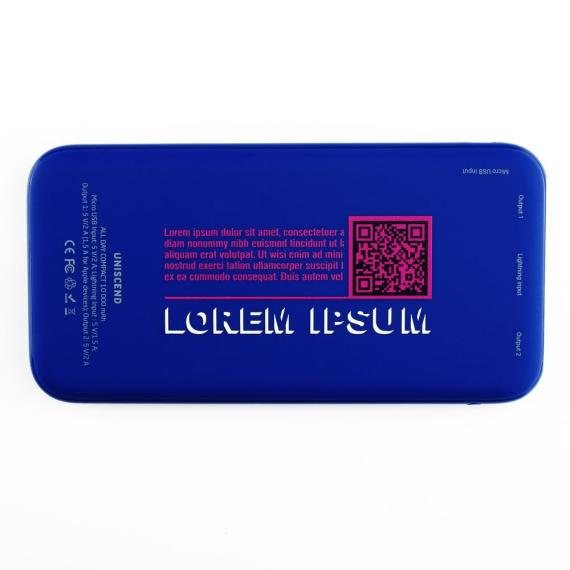 Aккумулятор Uniscend All Day Type-C 10000 мAч, синий