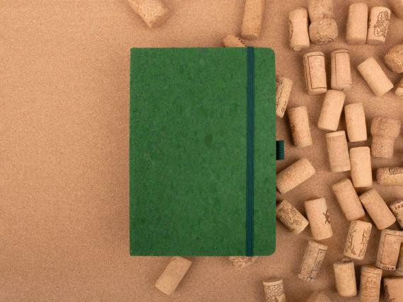 Блокнот Cork County, зеленый