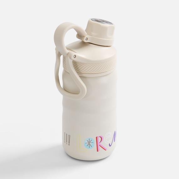 Термобутылка Fujisan 2.0 без логотипа, белая (молочная)