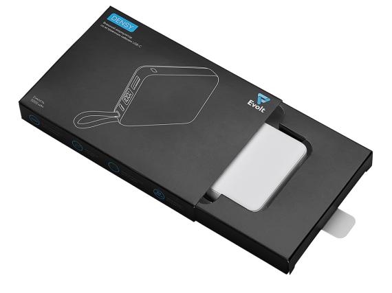 Внешний аккумулятор со встроенным кабелем USB-C «Дэнси», 5000 мАч