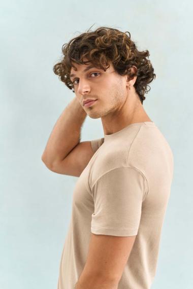 Футболка унисекс Regent 150, серо-бежевая, размер 3XL