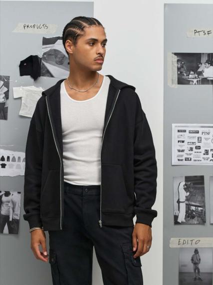 Толстовка унисекс на молнии Jelo, черная, размер S