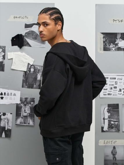 Толстовка унисекс на молнии Jelo, черная, размер S