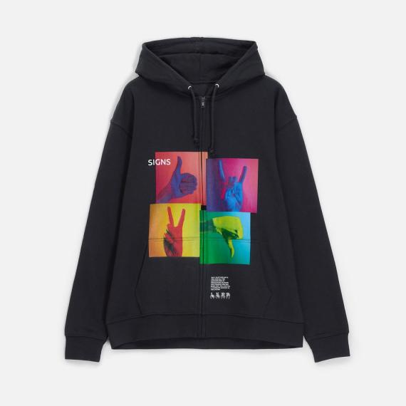 Толстовка унисекс Carter, черная, размер L