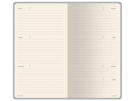 Еженедельник недатированный А6 «Total beige»