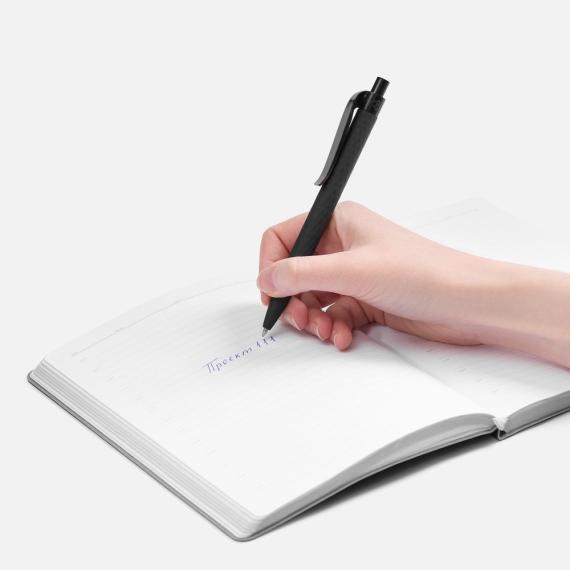 Ручка шариковая Prodir QS01 PRP-P Soft Touch, черная