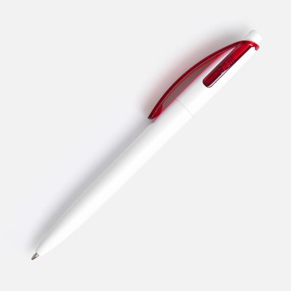 Ручка шариковая Bento, белая с красным